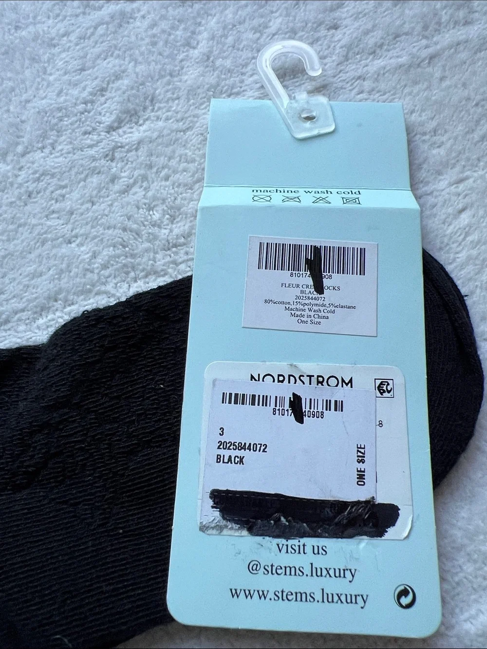 Stems Fleur Cotton Blend Crew Socks